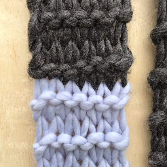 NWT South Moon Under Color Block Chunky Knit Scarf - Picture 6 of 6